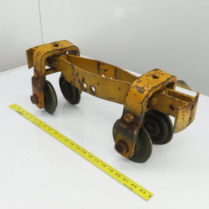 3-1/2" I-Beam Girder Underhung Bridge Crane Hoist Push Trolley Truck