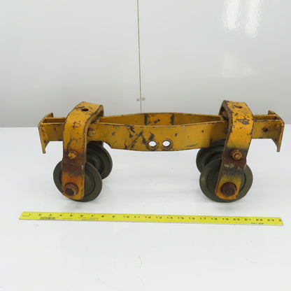 3-1/2" I-Beam Girder Underhung Bridge Crane Hoist Push Trolley Truck
