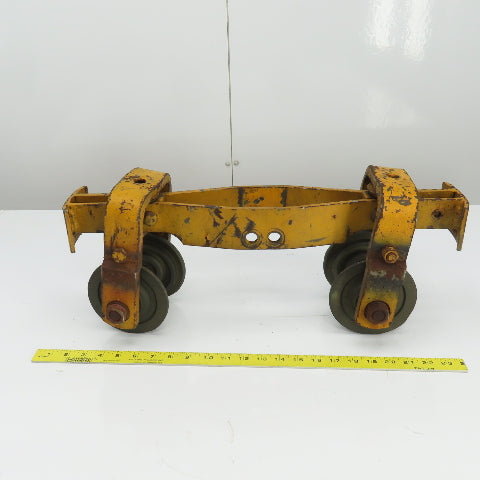 3-1/2" I-Beam Girder Underhung Bridge Crane Hoist Push Trolley Truck
