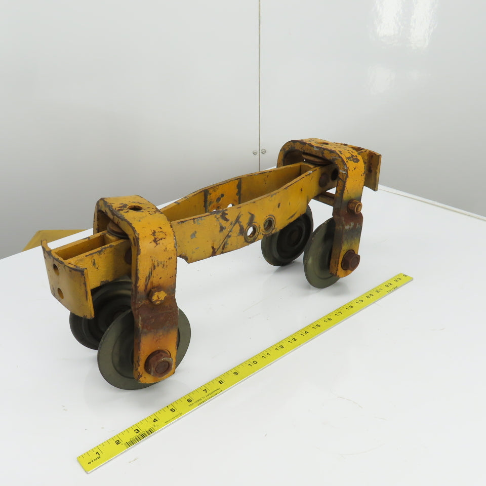 3-1/2" I-Beam Girder Underhung Bridge Crane Hoist Push Trolley Truck