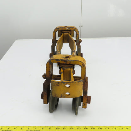 3-1/2" I-Beam Girder Underhung Bridge Crane Hoist Push Trolley Truck