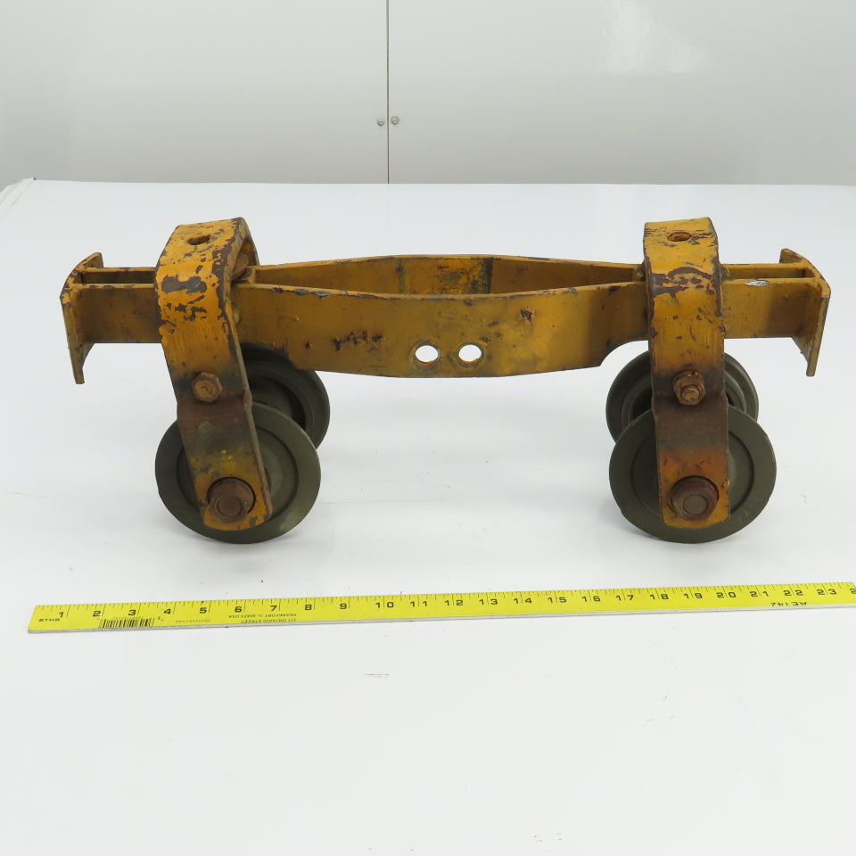 3-1/2" I-Beam Girder Underhung Bridge Crane Hoist Push Trolley Truck