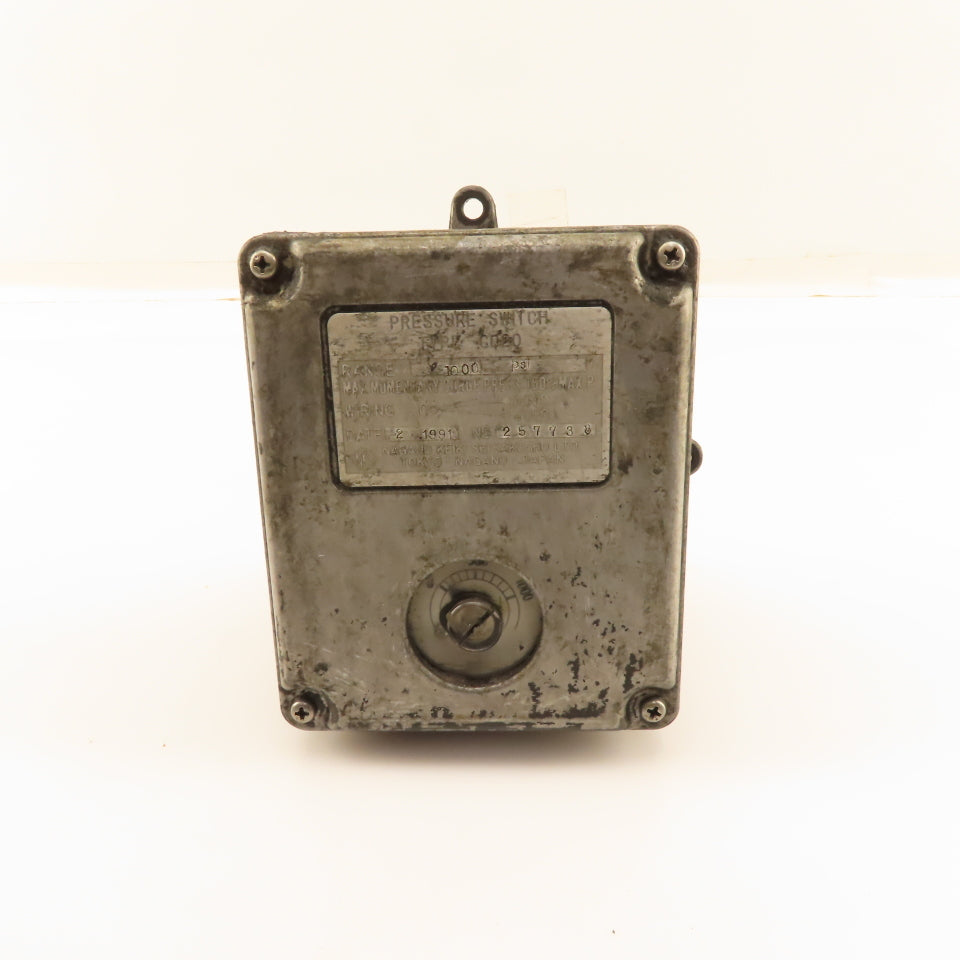 Nagano Keiki Type CQ20 1000 PSI Range Pressure Switch