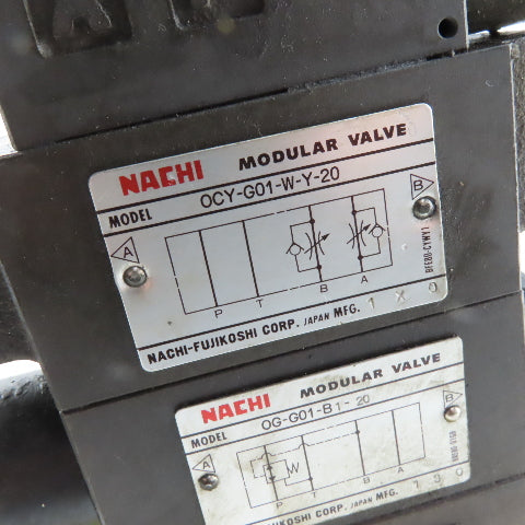 Nachi 	S-G01-C5-GRZ-D2-32 Hydraulic Directional Valve Assembly Regulated Check