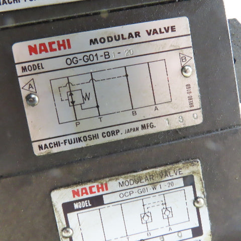 Nachi 	S-G01-C5-GRZ-D2-32 Hydraulic Directional Valve Assembly Regulated Check