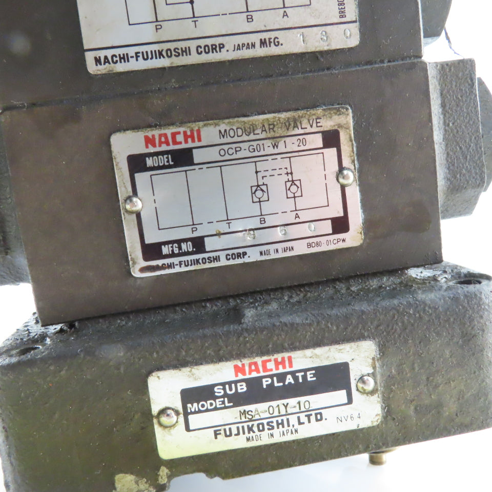 Nachi 	S-G01-C5-GRZ-D2-32 Hydraulic Directional Valve Assembly Regulated Check