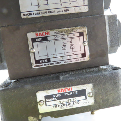 Nachi 	S-G01-C5-GRZ-D2-32 Hydraulic Directional Valve Assembly Regulated Check