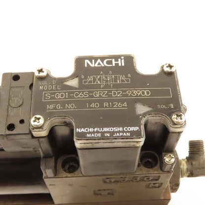 Nachi S-G01-C6S-GRZ-D2-9390D 4/3 Way Float Center Regulator Manifold Assembly