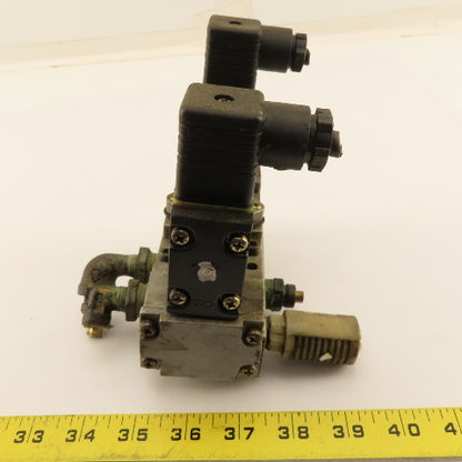 CTD 4F440 5/3 Position Double Solenoid Valve Manifold 24VDC Coil