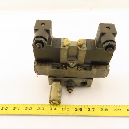 CTD 4F440 5/3 Position Double Solenoid Valve Manifold 24VDC Coil