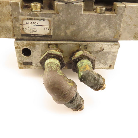 CTD 4F440 5/3 Position Double Solenoid Valve Manifold 24VDC Coil
