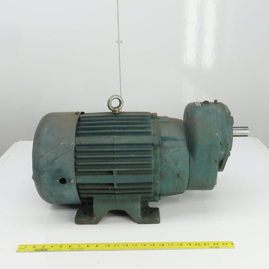 2 Speed 3PH AC Motor Tested Good 480V W/Gearbox 285/146RPM Output No Tags