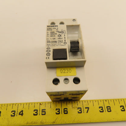 Siemens 5SM1312-6 25A 115-230VAC 2 Pole Circuit Breaker