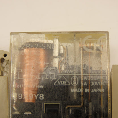 Omron GR2-2-SND 24VDC Coil Relay Module Socket Base 28X9YK Lot Of 5