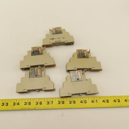Omron GR2-2-SND 24VDC Coil Relay Module Socket Base 28X9YK Lot Of 5