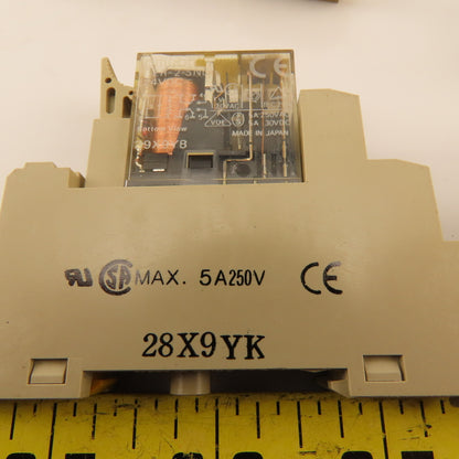 Omron GR2-2-SND 24VDC Coil Relay Module Socket Base 28X9YK Lot Of 5