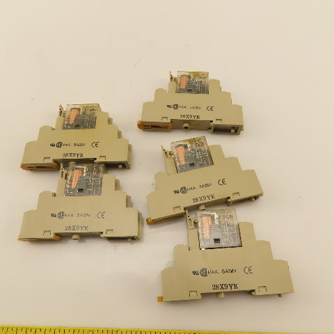 Omron GR2-2-SND 24VDC Coil Relay Module Socket Base 28X9YK Lot Of 5