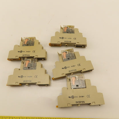 Omron GR2-2-SND 24VDC Coil Relay Module Socket Base 28X9YK Lot Of 5