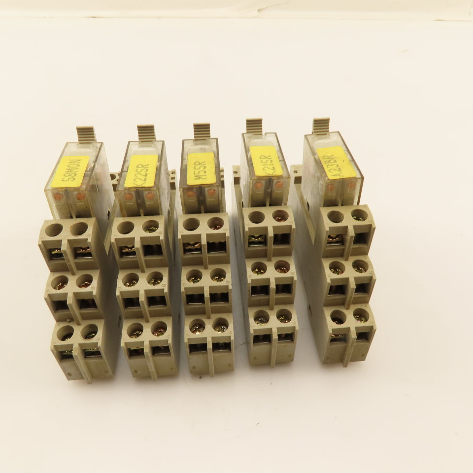 Omron GR2-2-SND 24VDC Coil Relay Module Socket Base 28X9YK Lot Of 5