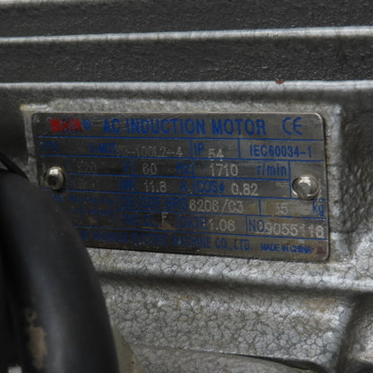 Ty Air ZYBW 80E Rotary Vane Vacuum Pump 3KW -60KPa 220V 3PH 1420RPM