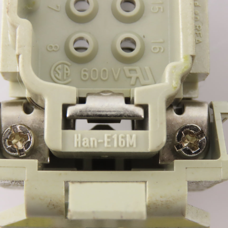 Harting E-16M E-16F 16 Position 400V 16A Panel Din Rail Connector Male/Female