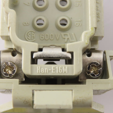 Harting E-16M E-16F 16 Position 400V 16A Panel Din Rail Connector Male/Female