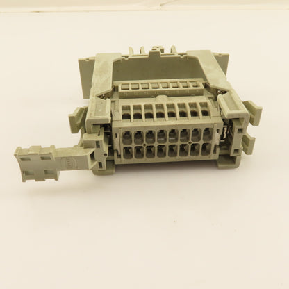 Harting E-16M E-16F 16 Position 400V 16A Panel Din Rail Connector Male/Female