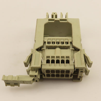Harting Han-E10F 10 Position 400V 16A Panel Din Rail Connector Male/Female