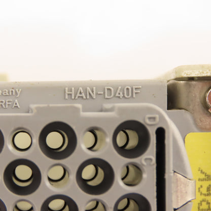 Harting Han-D40F 40 Position 400V 16A Panel Din Rail Connector Male/Female