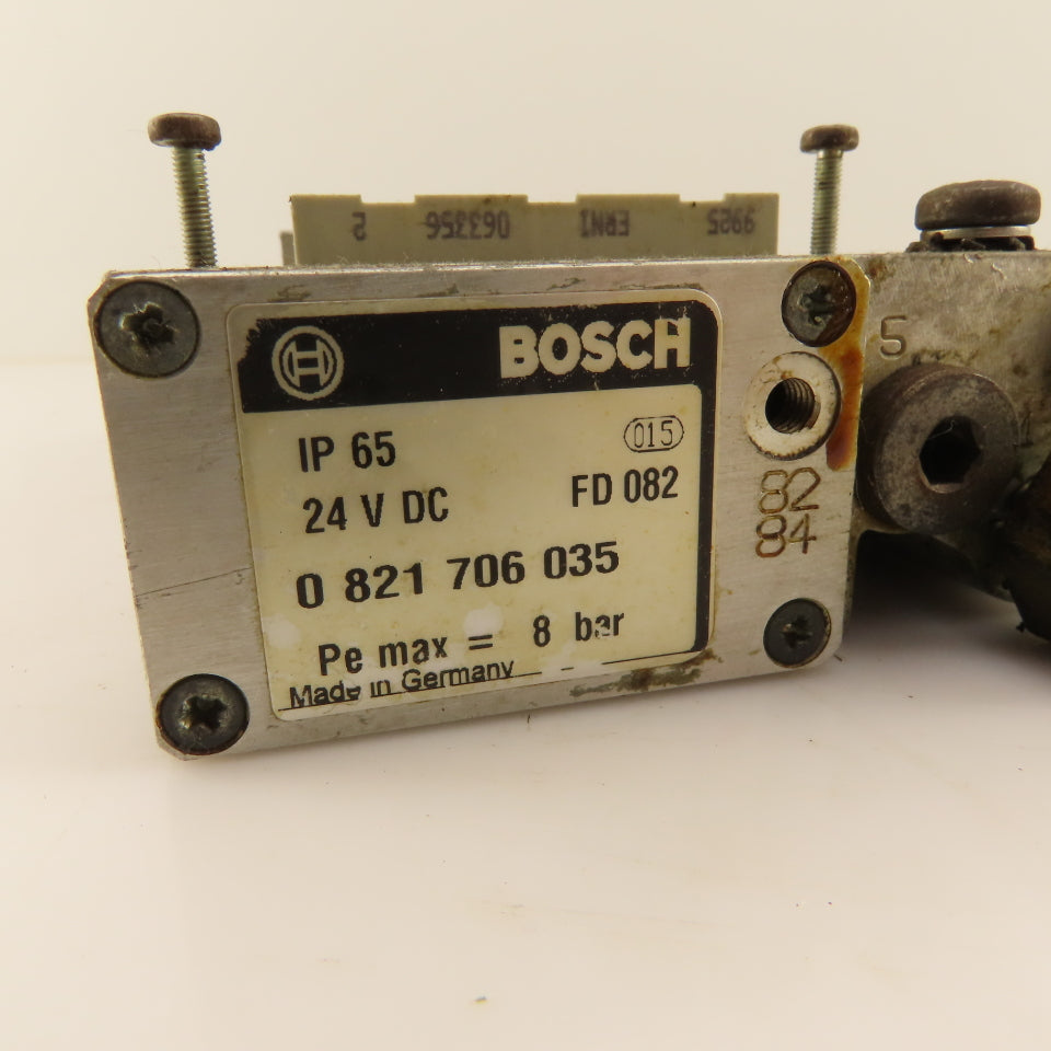 Bosch 0821706035 4 Position Pneumatic Valve Manifold Base 24VDC