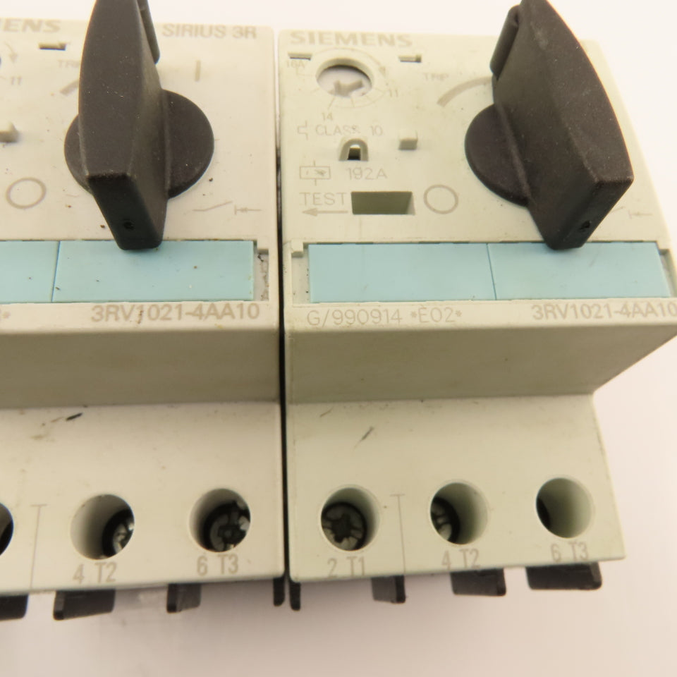 Siemens 3RV1021 Manual Motor Starter Assembly 1.1-1.6A-11-16A Mixed Lot Of 6