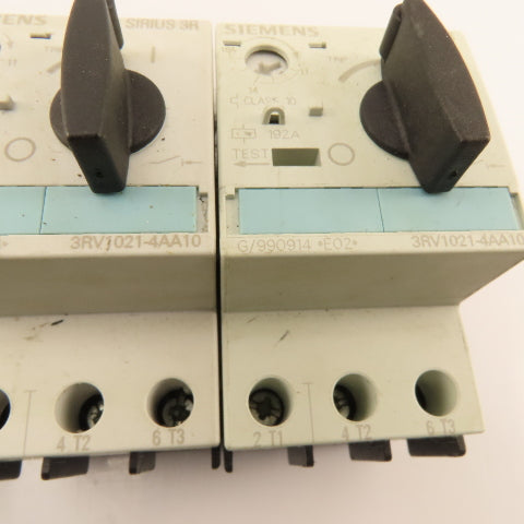 Siemens 3RV1021 Manual Motor Starter Assembly 1.1-1.6A-11-16A Mixed Lot Of 6