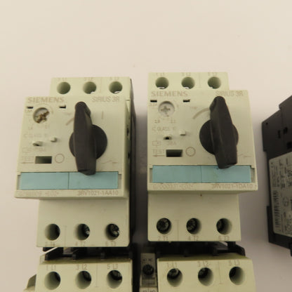 Siemens 3RV1021 Manual Motor Starter Assembly 1.1-1.6A-11-16A Mixed Lot Of 6