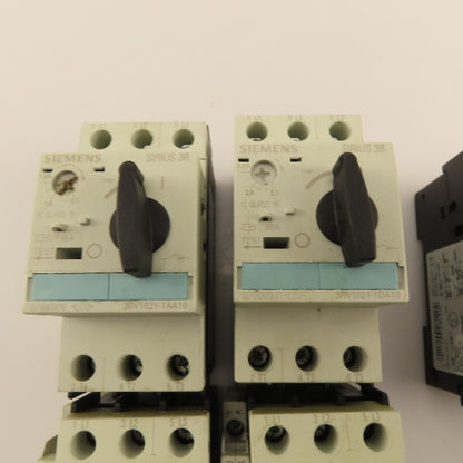 Siemens 3RV1021 Manual Motor Starter Assembly 1.1-1.6A-11-16A Mixed Lot Of 6