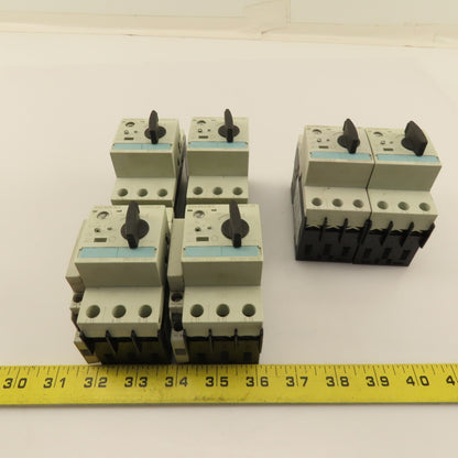 Siemens 3RV1021 Manual Motor Starter Assembly 1.1-1.6A-11-16A Mixed Lot Of 6