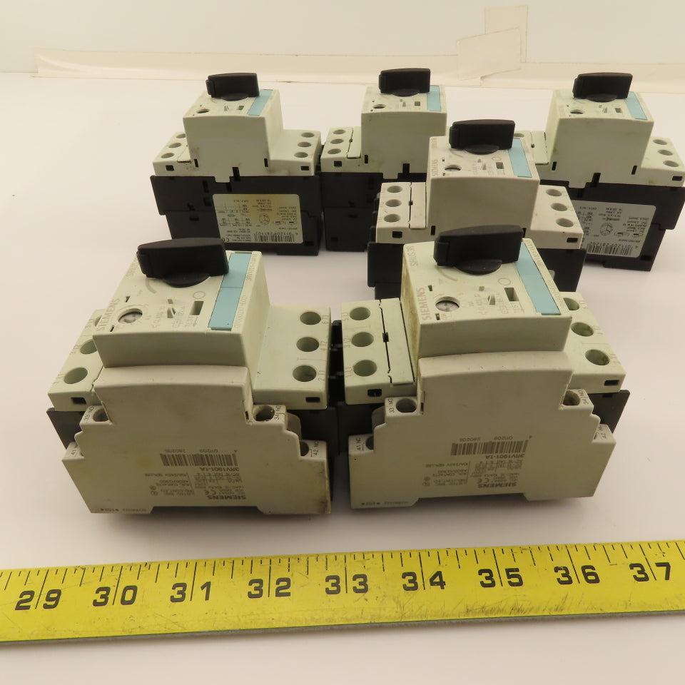 Siemens 3RV1021 Manual Motor Starter Assembly 1.1-1.6A-11-16A Mixed Lot Of 6