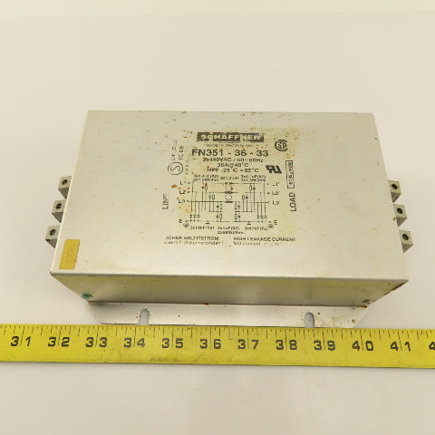 Schaffner FN351-36-33 440V 50/60Hz 3 Pole Power Line Filter