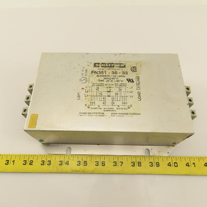 Schaffner FN351-36-33 440V 50/60Hz 3 Pole Power Line Filter