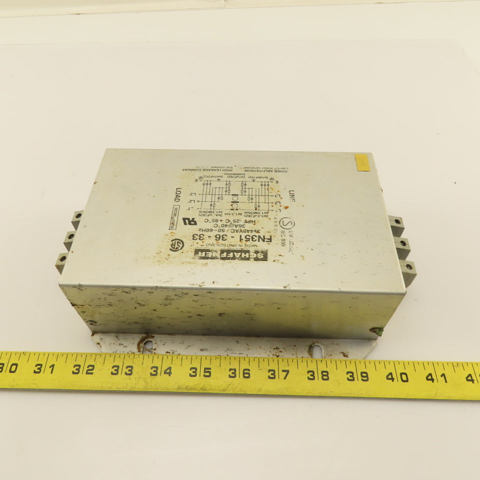 Schaffner FN351-36-33 440V 50/60Hz 3 Pole Power Line Filter