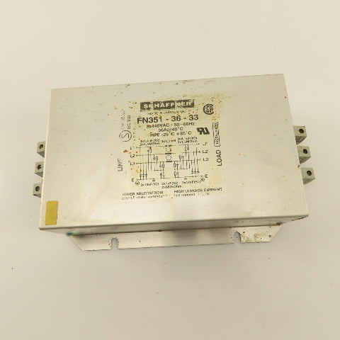 Schaffner FN351-36-33 440V 50/60Hz 3 Pole Power Line Filter