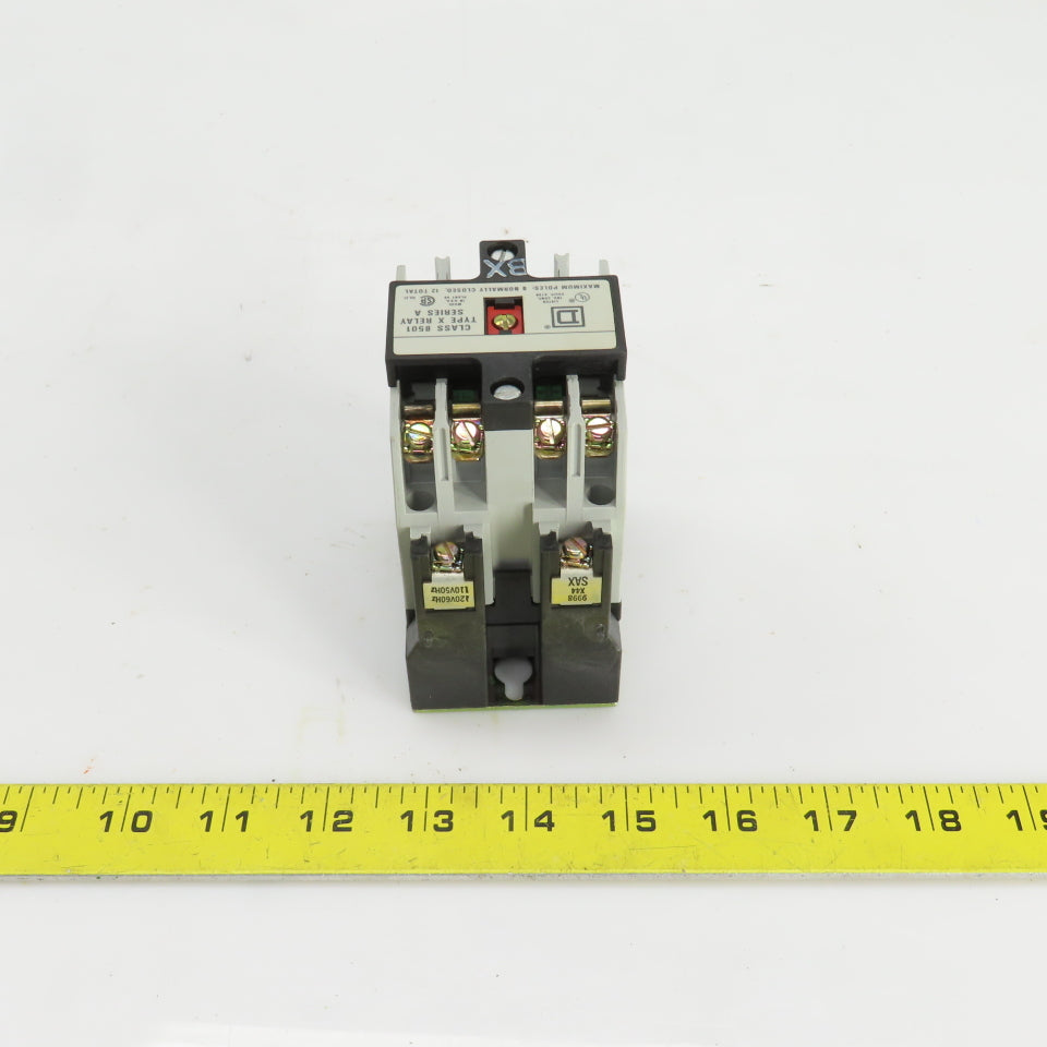 Square D 53696 X020V02 Ser. A Class 8501  AC Control Relay 120V Coil