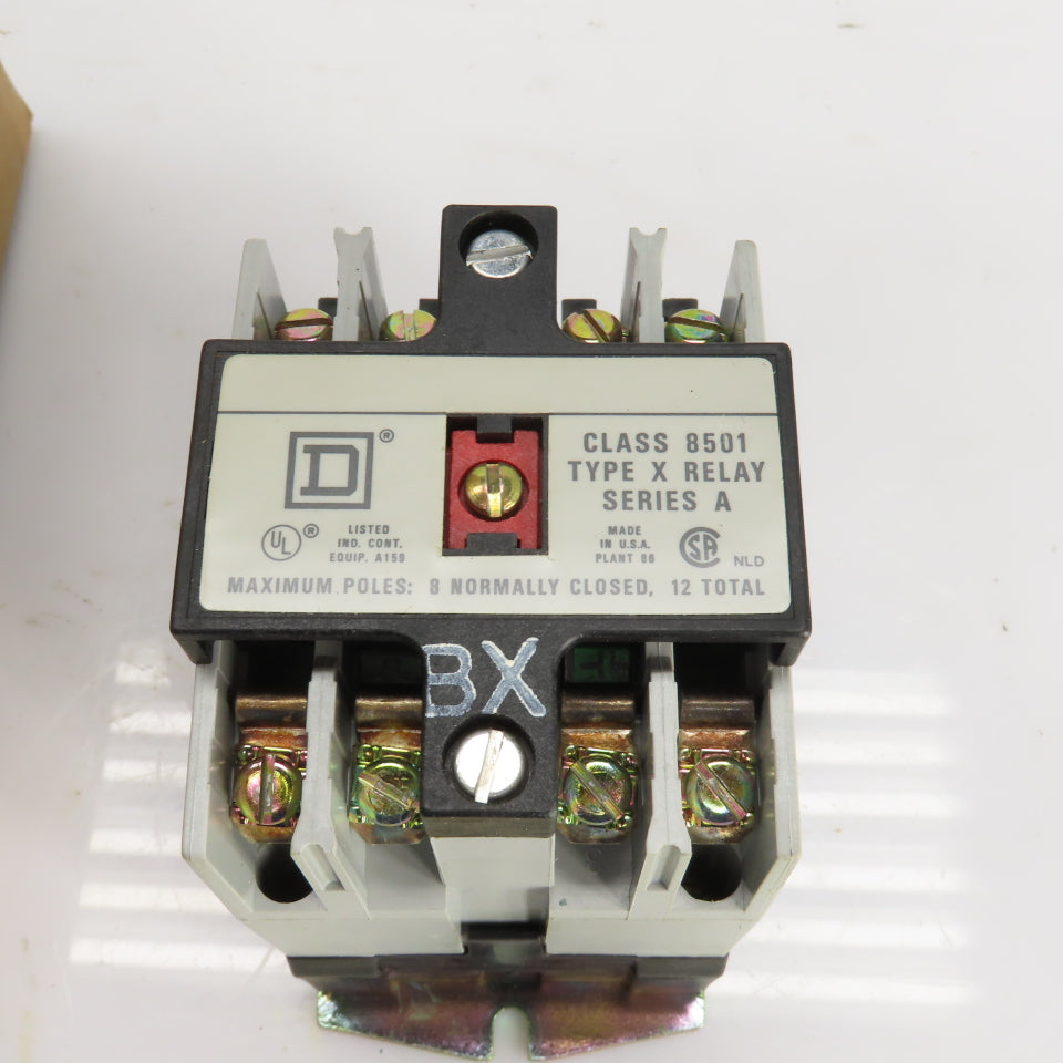 Square D 53696 X020V02 Ser. A Class 8501  AC Control Relay 120V Coil