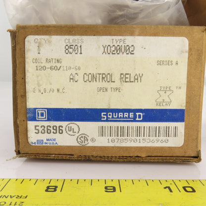 Square D 53696 X020V02 Ser. A Class 8501  AC Control Relay 120V Coil