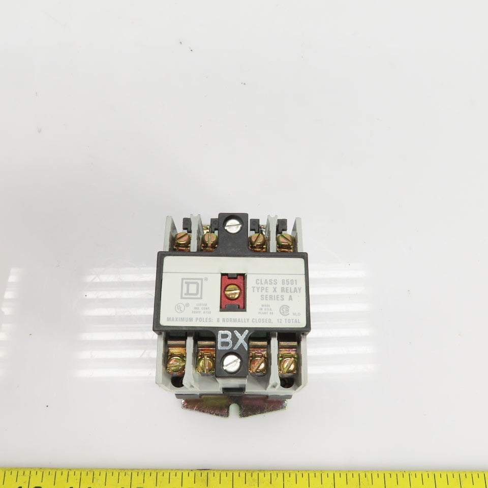 Square D 00122 X030V02 Ser. A Class 8501 AC Control Relay 120V Coil