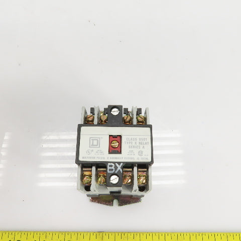 Square D 00122 X030V02 Ser. A Class 8501 AC Control Relay 120V Coil