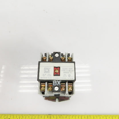 Square D 00122 X030V02 Ser. A Class 8501 AC Control Relay 120V Coil