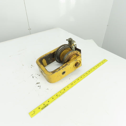 Unmarked Manual Push-Pull Hoist Trolley For 3-1/2" Beam