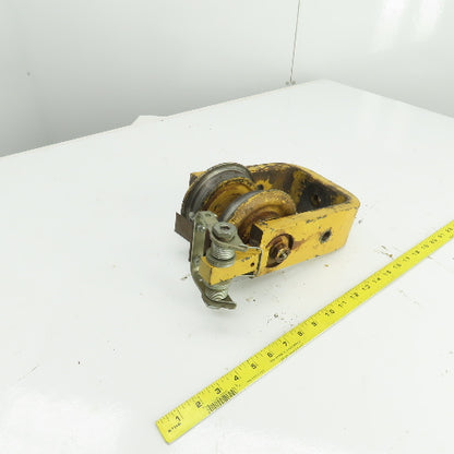 Unmarked Manual Push-Pull Hoist Trolley For 3-1/2" Beam
