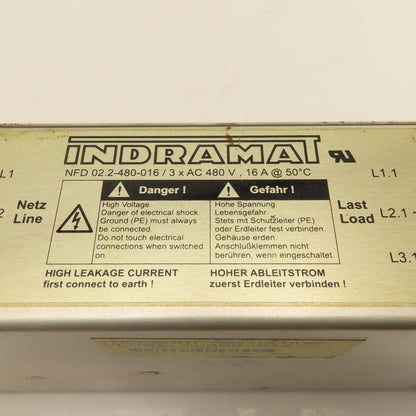 Indramat NFD02.2-480-016 480V 3 Pole 16A Power Line Filter