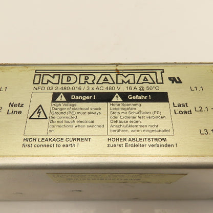 Indramat NFD02.2-480-016 480V 3 Pole 16A Power Line Filter